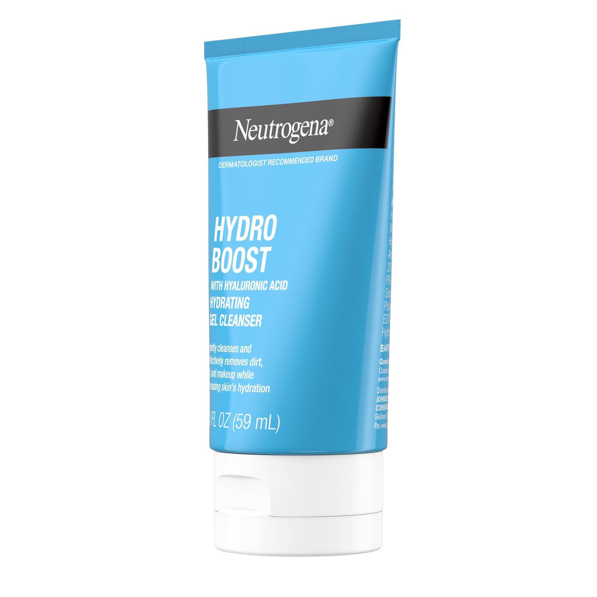 slide 4 of 11, Neutrogena Hydro Boost Lightweight Hydrating Facial Cleansing Gel, Makeup Remover with Hyaluronic Acid, Dermatologist Recommended, Hypoallergenic, and Non Comedogenic, Travel-Size, 2 oz