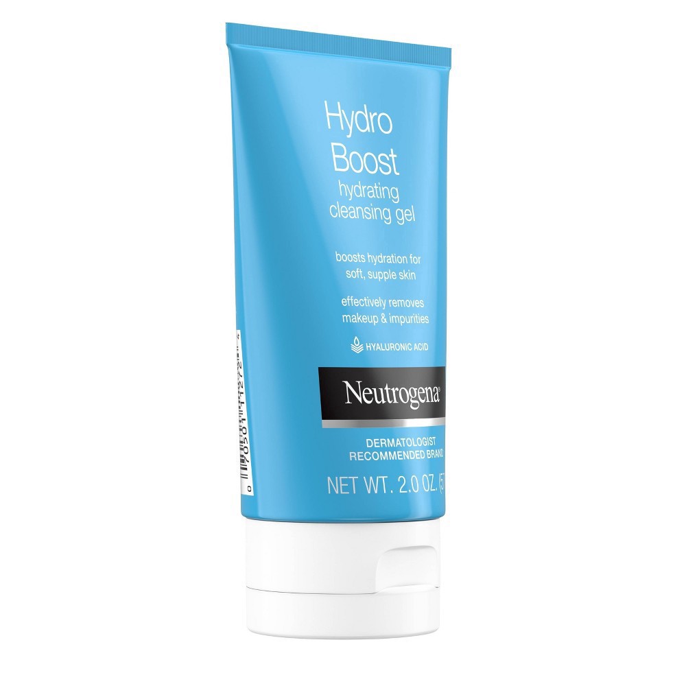 slide 8 of 11, Neutrogena Hydro Boost Lightweight Hydrating Facial Cleansing Gel, Makeup Remover with Hyaluronic Acid, Dermatologist Recommended, Hypoallergenic, and Non Comedogenic, Travel-Size, 2 oz