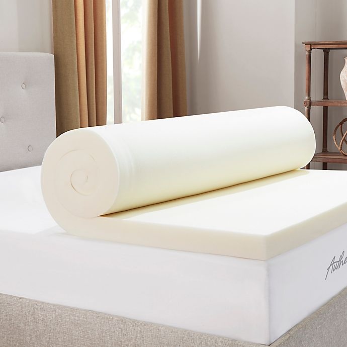 slide 7 of 8, Authentic Comfort Breathable Memory Foam Full Mattress Topper, 3 in