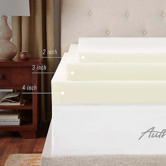 slide 8 of 8, Authentic Comfort Breathable Memory Foam Full Mattress Topper, 3 in