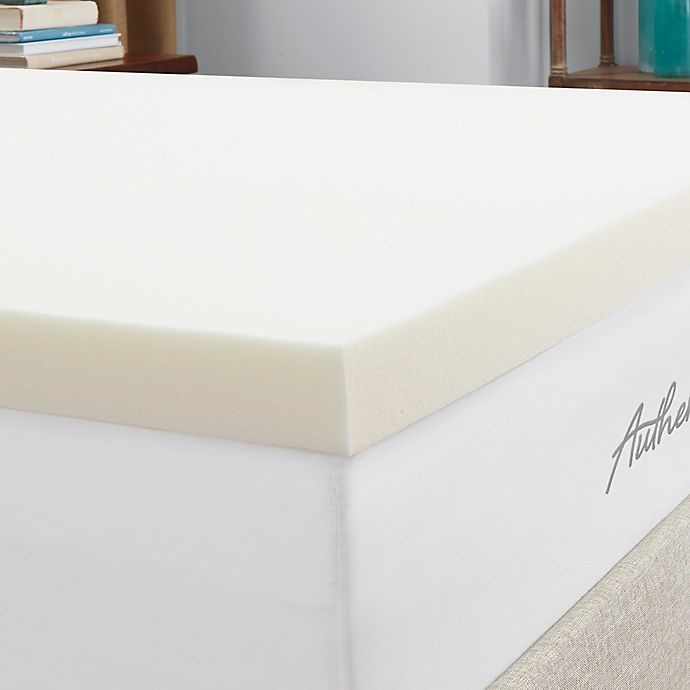 slide 3 of 8, Authentic Comfort Breathable Memory Foam Full Mattress Topper, 3 in