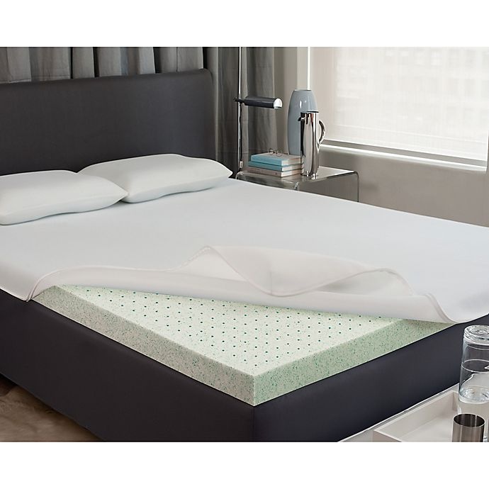 slide 2 of 4, Therapedic Memory Gel Full Mattress Enhancer - White, 2 in