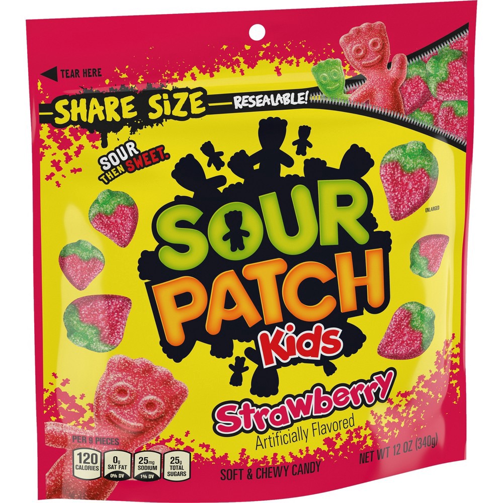 slide 4 of 10, Sour Patch Kids Strawberry Soft & Chewy Candy - 12oz, 12 oz