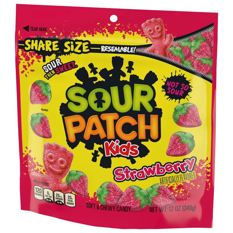 slide 6 of 11, Sour Patch Kids Strawberry Soft & Chewy Candy - 12oz, 12 oz