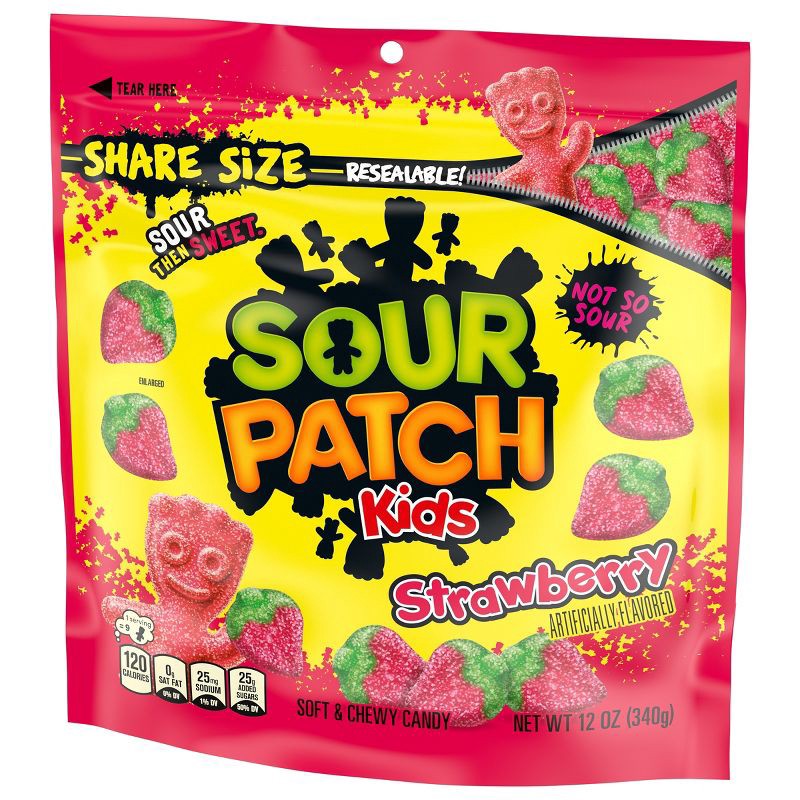 slide 6 of 11, Sour Patch Kids Strawberry Soft & Chewy Candy - 12oz, 12 oz