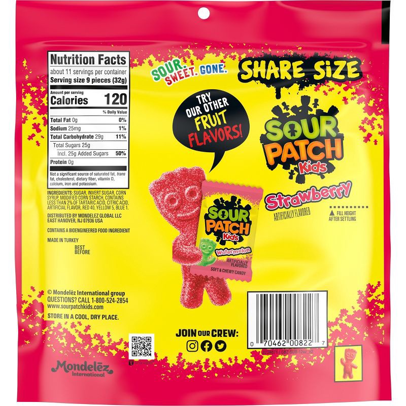 slide 7 of 11, SOUR PATCH KIDS Strawberry Soft & Chewy Candy - 12oz, 12 oz