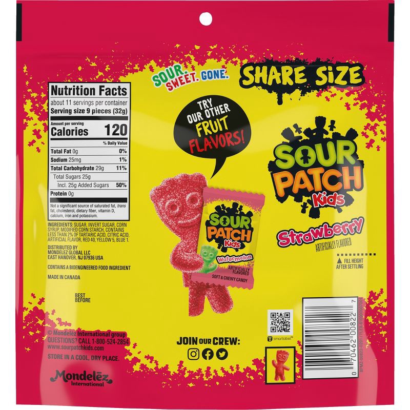 slide 7 of 11, Sour Patch Kids Strawberry Soft & Chewy Candy - 12oz, 12 oz