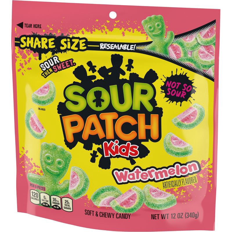slide 5 of 13, SOUR PATCH KIDS Watermelon Soft & Chewy Candy - 12oz, 12 oz