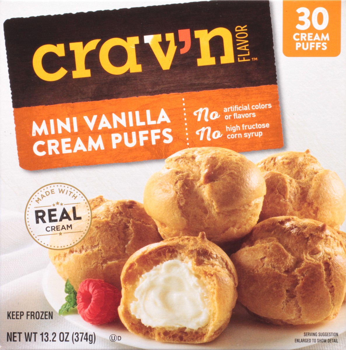 slide 3 of 19, Crav'n Flavor Mini Vanilla Cream Puffs 30 ea, 30 ct