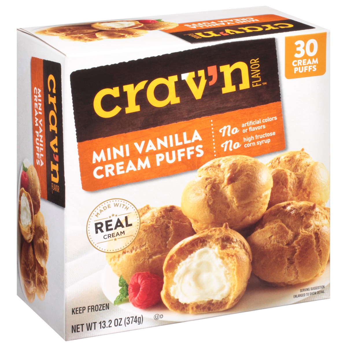 slide 12 of 19, Crav'n Flavor Mini Vanilla Cream Puffs 30 ea, 30 ct