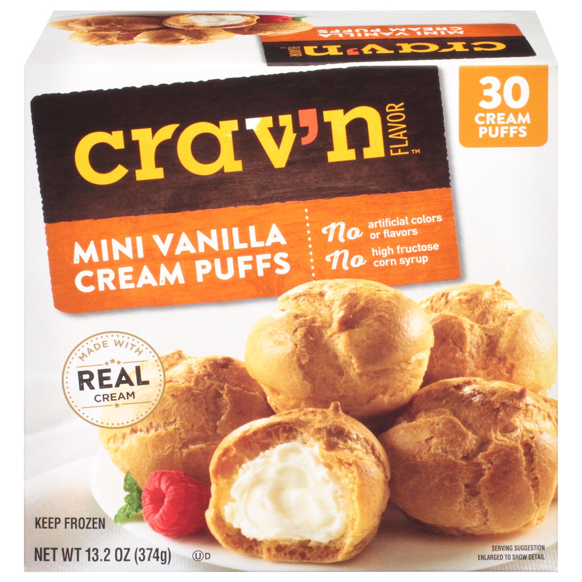 slide 15 of 19, Crav'n Flavor Mini Vanilla Cream Puffs 30 ea, 30 ct