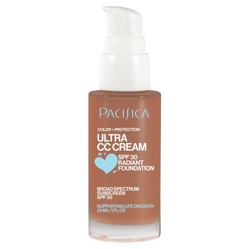 slide 1 of 9, Pacifica Ultra CC Cream Radiant Foundation with SPF 17 - Warm/Tan - 1 fl oz, 1 fl oz