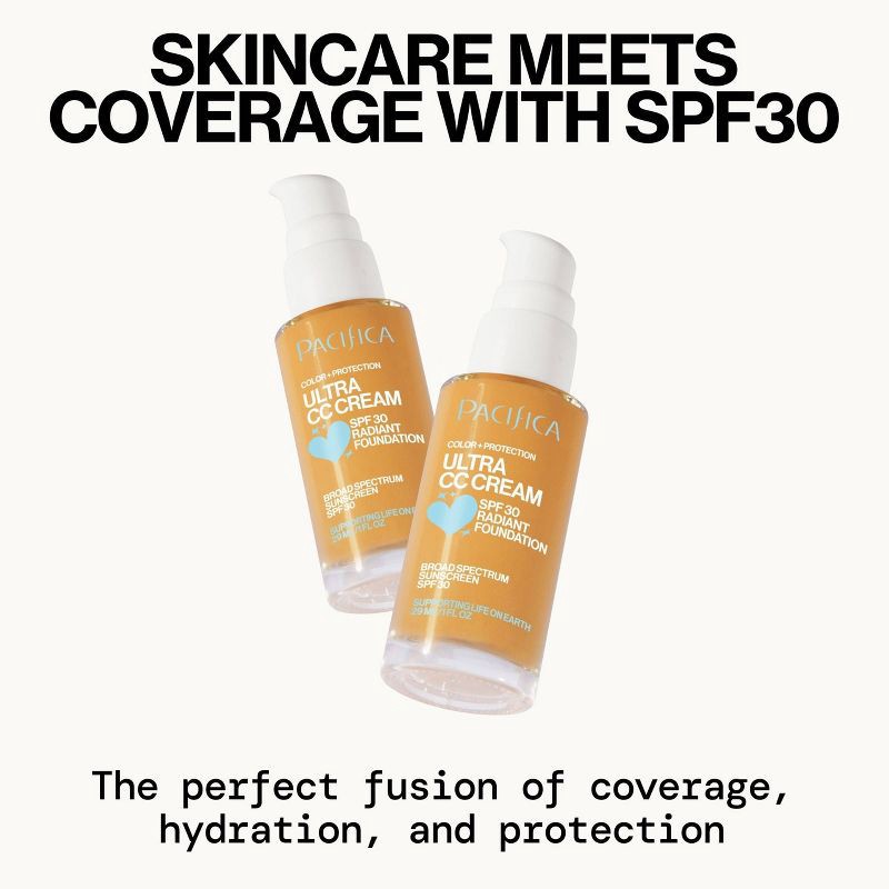 slide 8 of 9, Pacifica Ultra CC Cream Radiant Foundation with SPF 17 - Warm/Medium - 1 fl oz, 1 fl oz