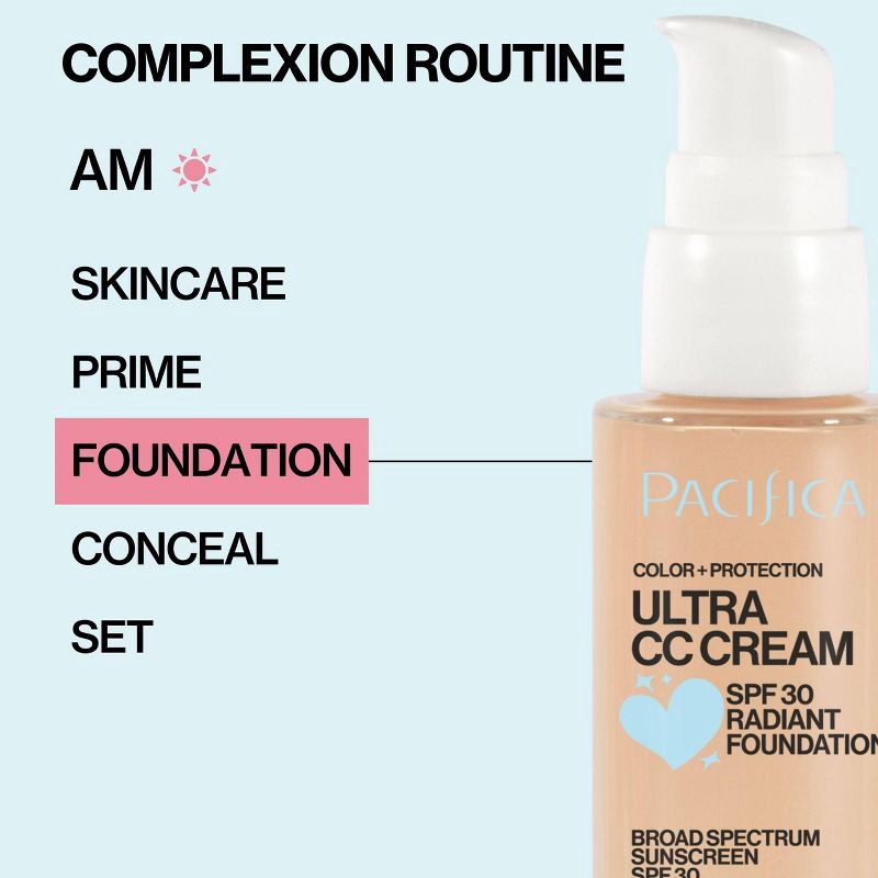 slide 4 of 9, Pacifica Ultra CC Cream Radiant Foundation with SPF 17 - Neutral/Fair - 1 fl oz, 1 fl oz