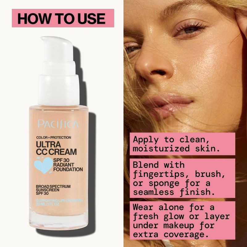 slide 5 of 9, Pacifica Ultra CC Cream Radiant Foundation with SPF 17 - Neutral/Fair - 1 fl oz, 1 fl oz