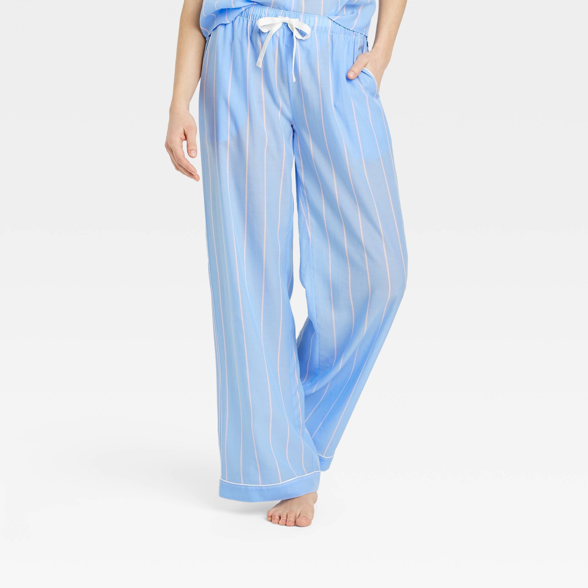 Women's Striped Simply Cool Pajama Pants - Stars Above Blue XL 1 ct