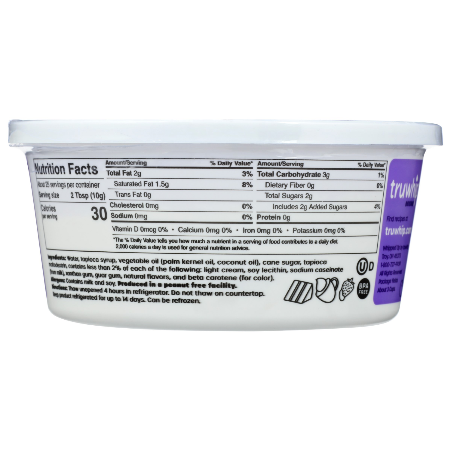 slide 3 of 3, truwhip Original Whipped Topping 9 oz, 9 oz