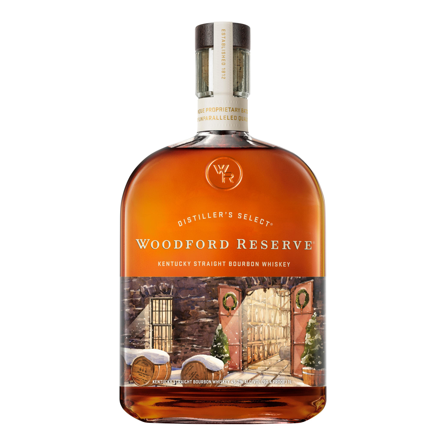 slide 1 of 2, Woodford Reserve Kentucky Straight Bourbon Whiskey 1L 90.4 Proof, 1 liter