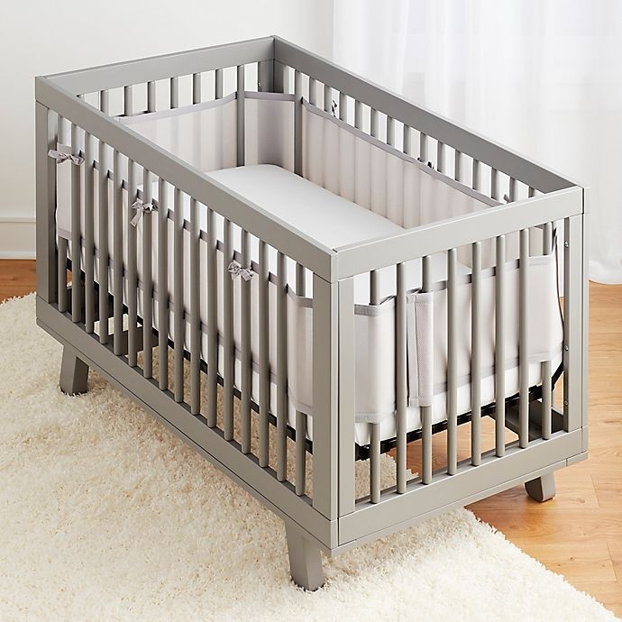 slide 2 of 4, BreathableBaby Mix & Match Breathable Mesh Crib Liner - Grey Mist, 1 ct