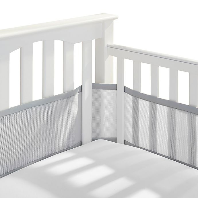 slide 1 of 4, BreathableBaby Mix & Match Breathable Mesh Crib Liner - Grey Mist, 1 ct