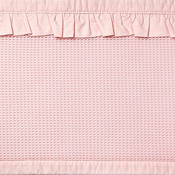 slide 2 of 5, BreathableBaby Ruffled Deluxe Mesh Crib Liner - Blush, 1 ct