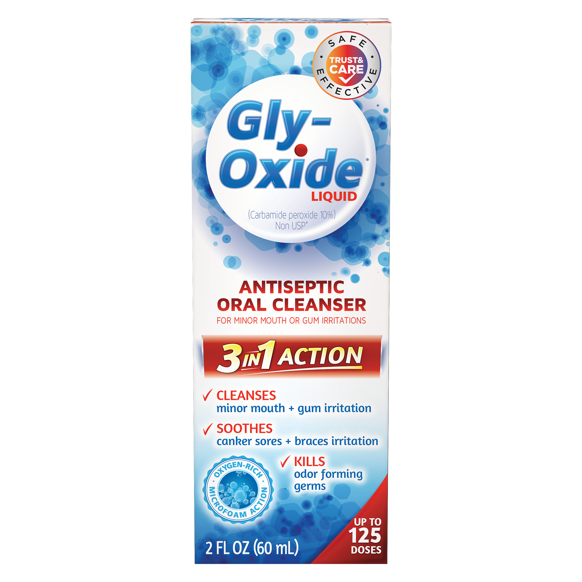 slide 1 of 10, Gly-Oxide Efferdent Gly-Oxide Antiseptic Oral Cleanser, 2 fl oz