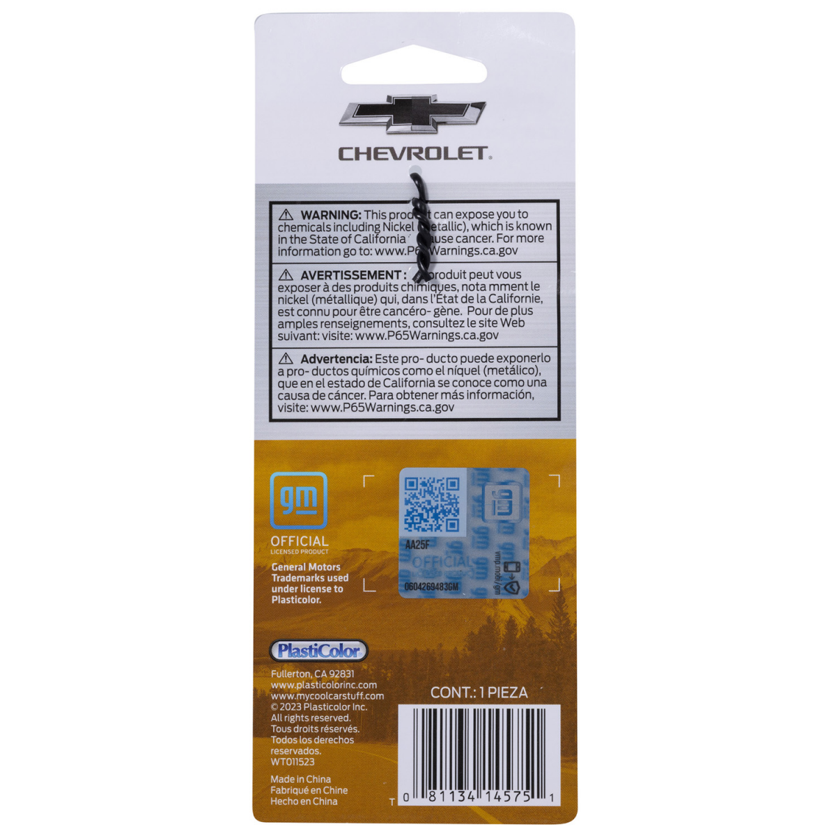 slide 2 of 2, Chevy Bowtie Gold Logo Metal Key Chain, 1 ct