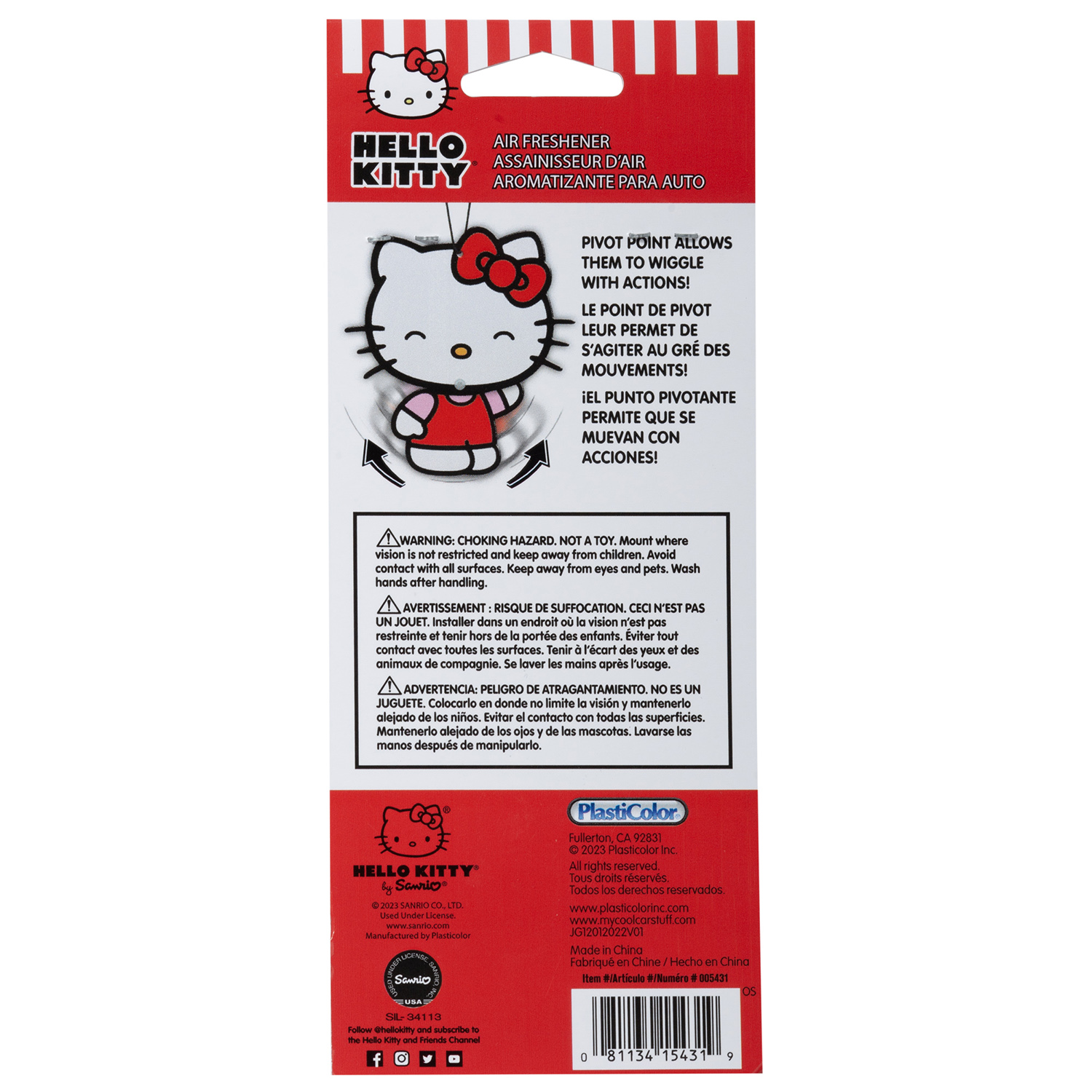slide 2 of 2, Hello Kitty Wiggler Air Freshener, 1 ct