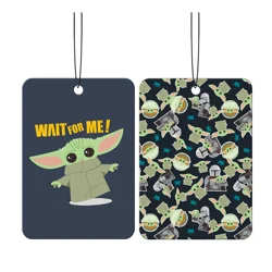 Star Wars Mandalorian The Child - Wait for Me 2 Sided Paper Air Freshener