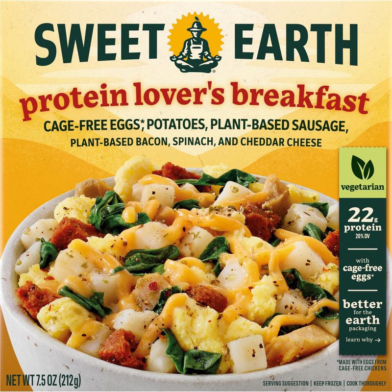 slide 1 of 1, SWEET EARTH NATURAL FOODS Sweet Earth Frozen Protein Lover's Breakfast Bowl - 7.5oz, 7.5 oz