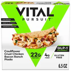 Vital Pursuit High Protein Cauliflower Crust Chicken Bacon Ranch Piada Gluten Free Frozen Meal - 6.5oz