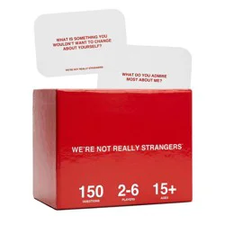 We're Not Really Strangers Game: Creative Thinking Card Set, 2-6 Players, Party Game, 30 Min Play