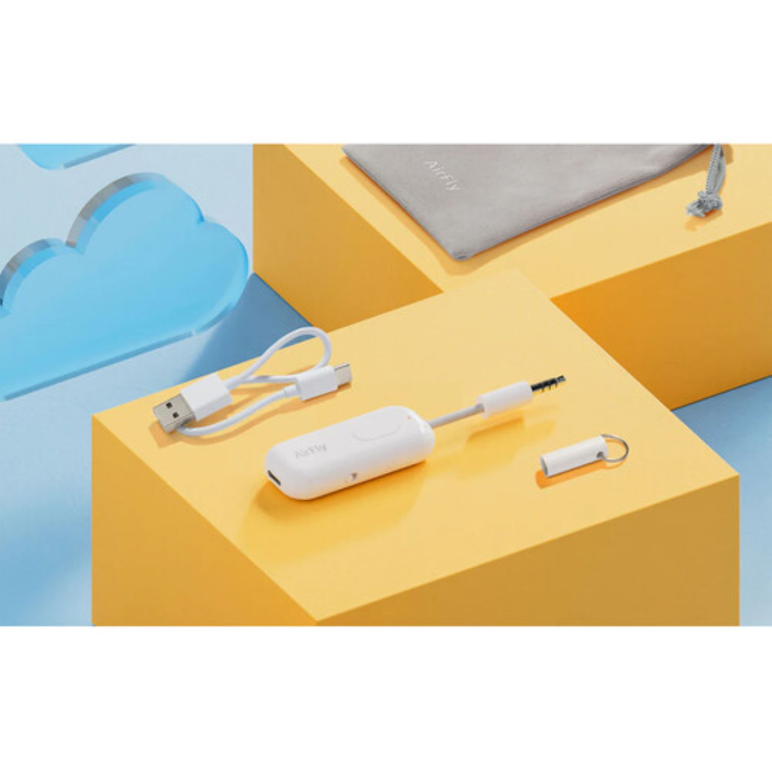 slide 5 of 5, AirFly SE Wireless Adapter2nd Gen, White, 1 ct