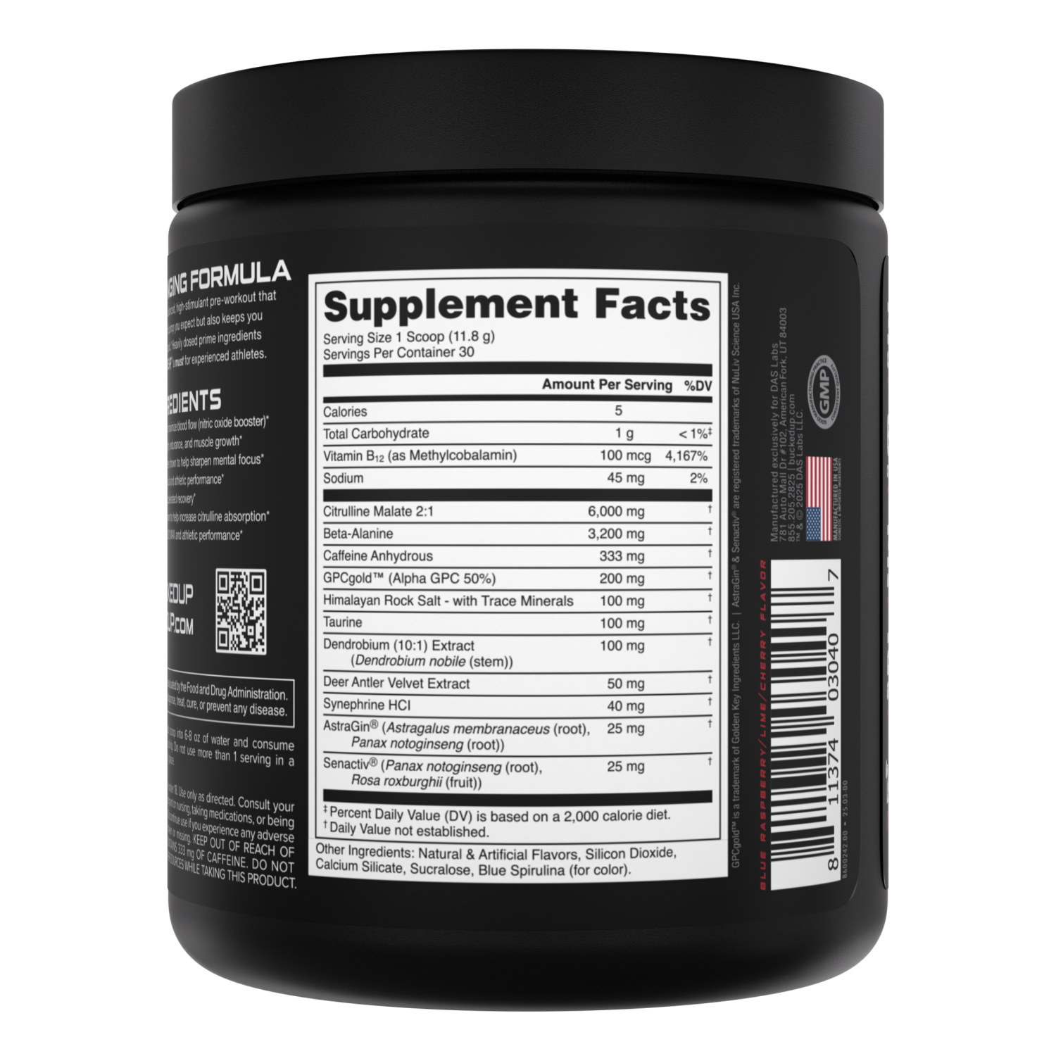 slide 4 of 5, Woke AF Nootropic Pre-Workout 8.6 oz, 8.6 oz