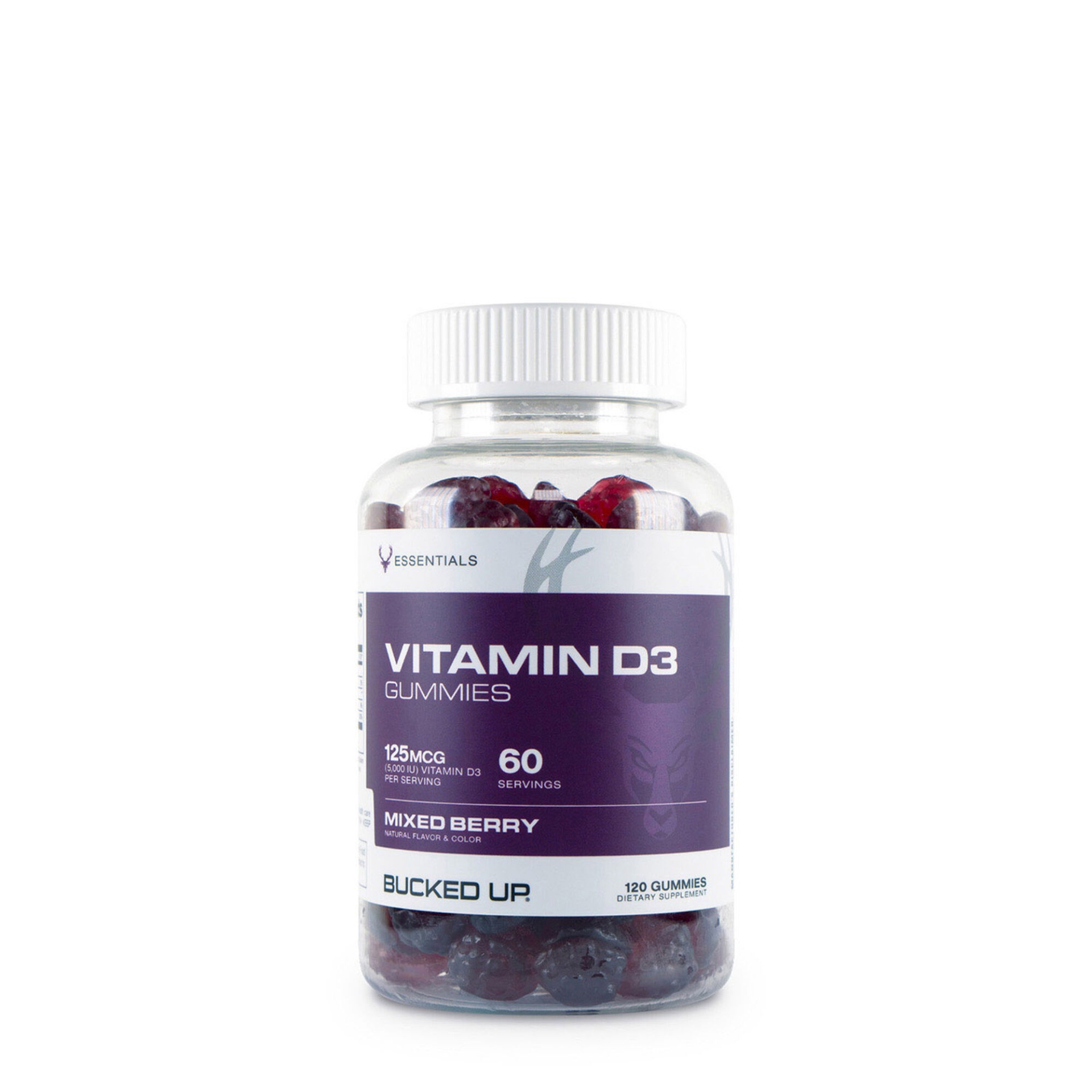 slide 1 of 1, Bucked Up Vitamin D3 Gummies - Mixed Berry, 1 ct