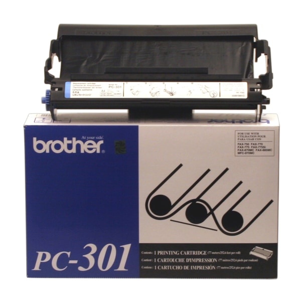 slide 1 of 1, Brother Pc-301, Black Print Cartridges, Pack Of 2, 2 ct