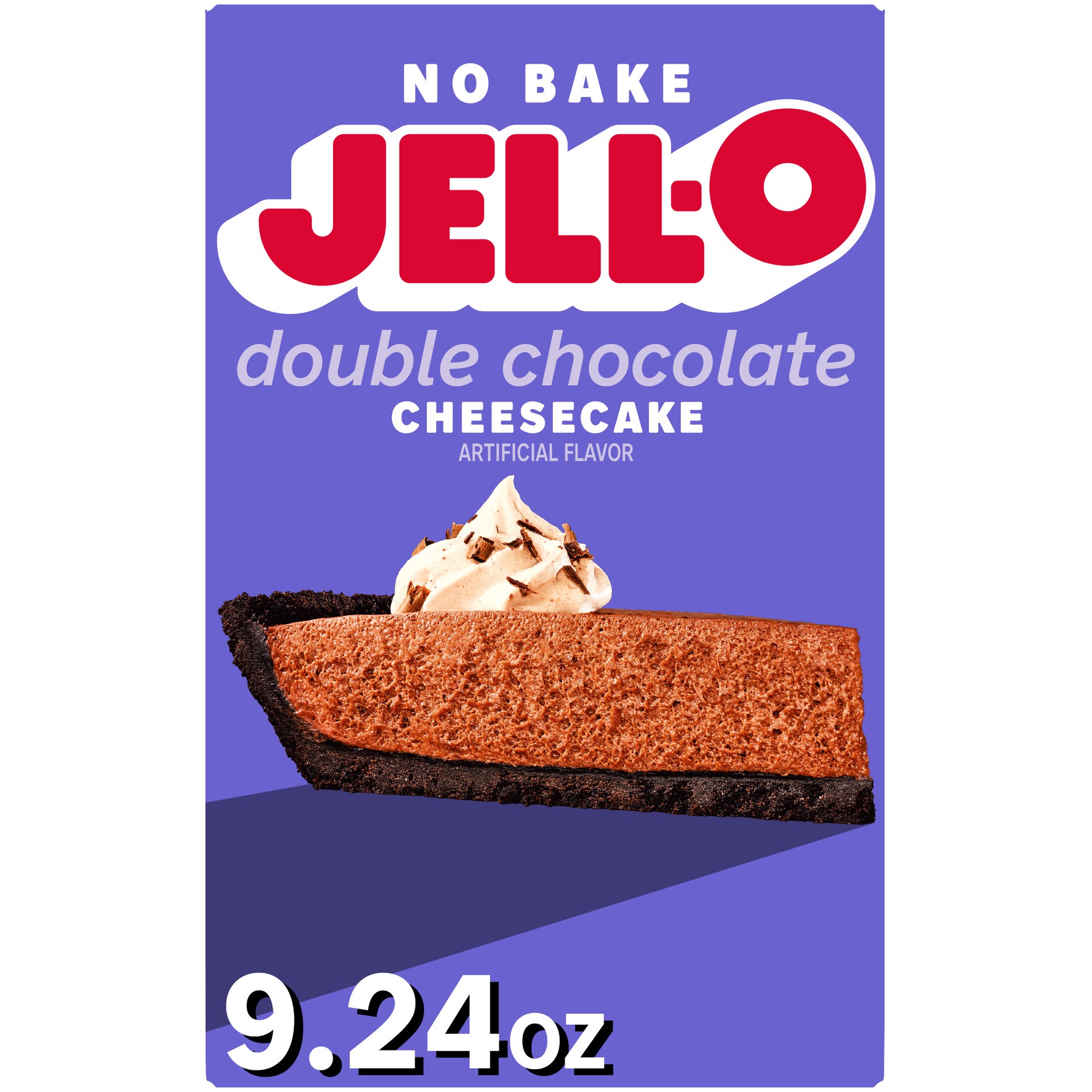 slide 1 of 5, Jell-O No Bake Double Chocolate Cheesecake Artificially Flavored Dessert Kit with Filling Mix & Crust Mix, 9.24 oz Box, 9.24 oz