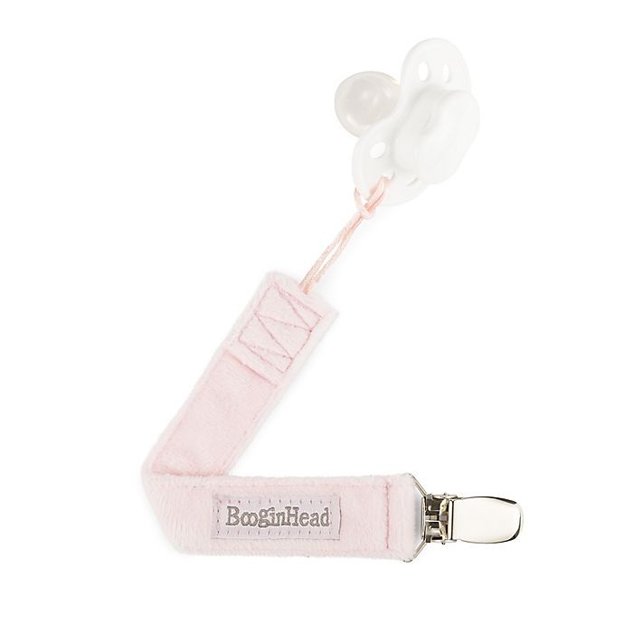 slide 8 of 10, BooginHead PaciGrip Luxury Fluff Pacifier Straps - Pink, 2 ct