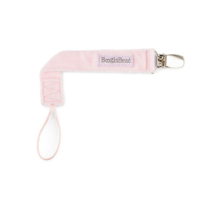 slide 10 of 10, BooginHead PaciGrip Luxury Fluff Pacifier Straps - Pink, 2 ct