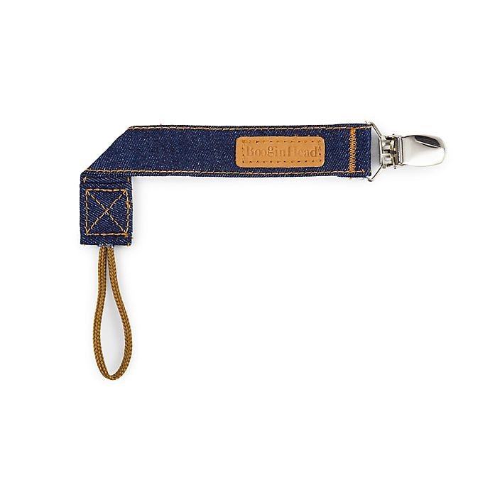 slide 3 of 8, BooginHead PaciGrip Luxury Pacifier Straps - Denim, 2 ct