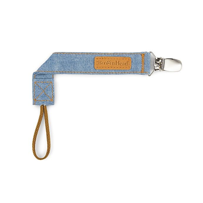 slide 4 of 8, BooginHead PaciGrip Luxury Pacifier Straps - Denim, 2 ct