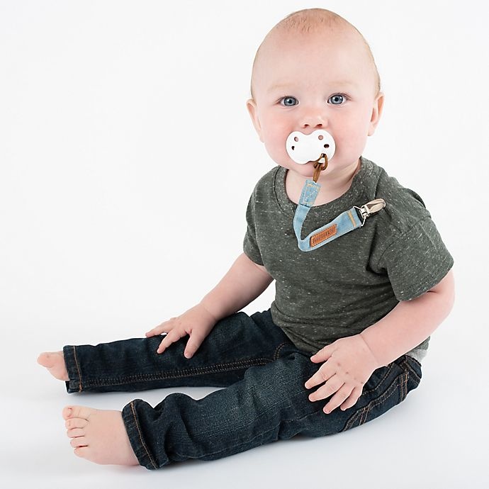 slide 8 of 8, BooginHead PaciGrip Luxury Pacifier Straps - Denim, 2 ct