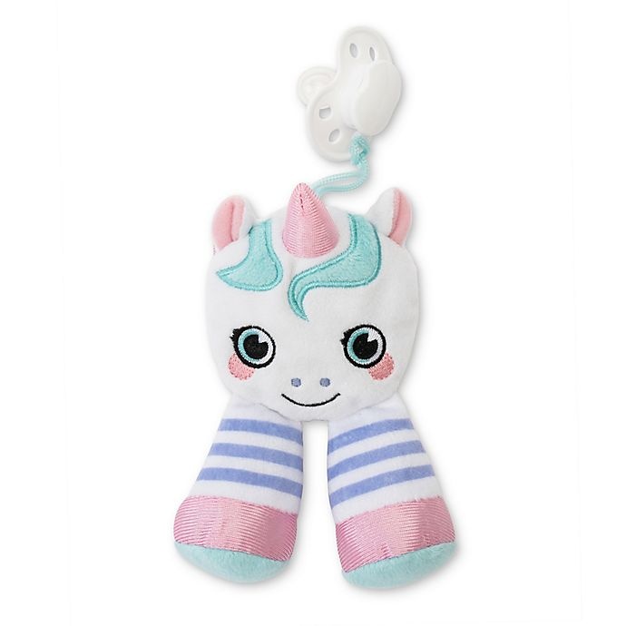 slide 2 of 5, Booginhead Plush PaciPal Unicorn with PaciGrip Pacifier Clip - Pink, 1 ct