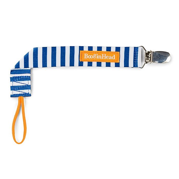 slide 4 of 7, BooginHead PaciGrip Nautical Pacifier Straps - Blue, 2 ct