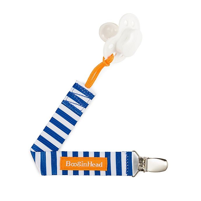 slide 6 of 7, BooginHead PaciGrip Nautical Pacifier Straps - Blue, 2 ct