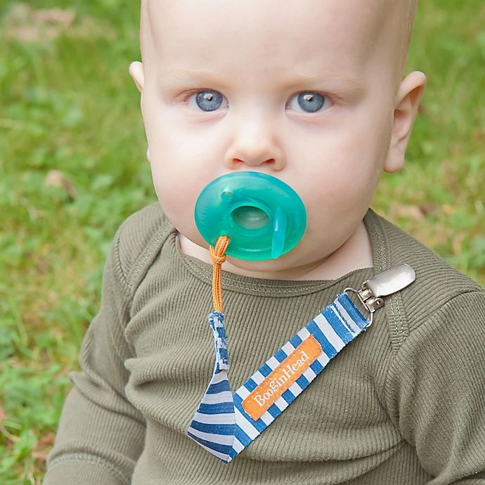 slide 7 of 7, BooginHead PaciGrip Nautical Pacifier Straps - Blue, 2 ct