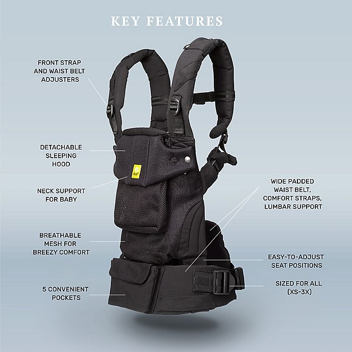 slide 8 of 9, lillebaby Serenity All Seasons Multi-Position Baby Carrier - Grey, 1 ct