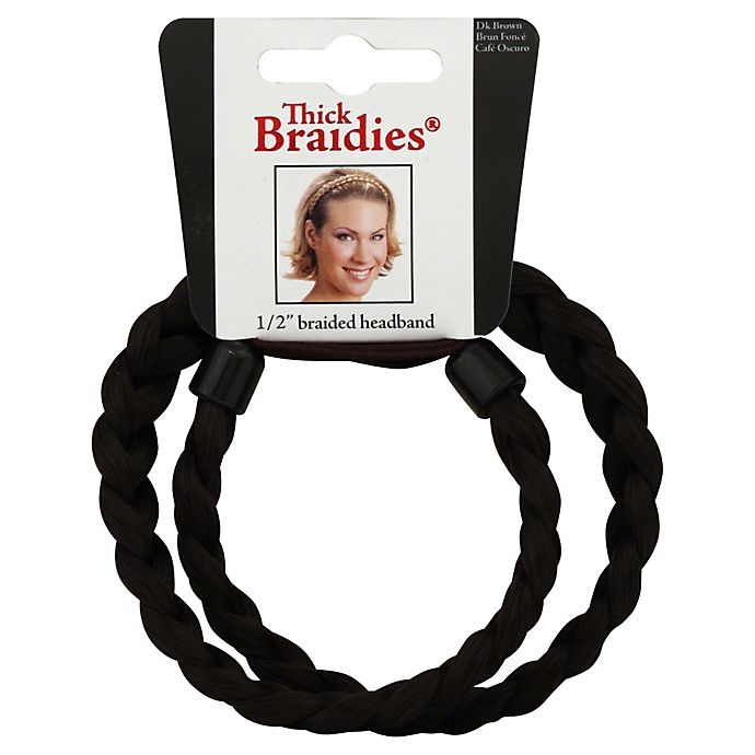 slide 1 of 1, Mia Headband Braid - Brown, 1 ct