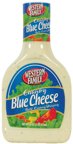 slide 1 of 1, Western Family Blue Cheese Dressing, 16 oz