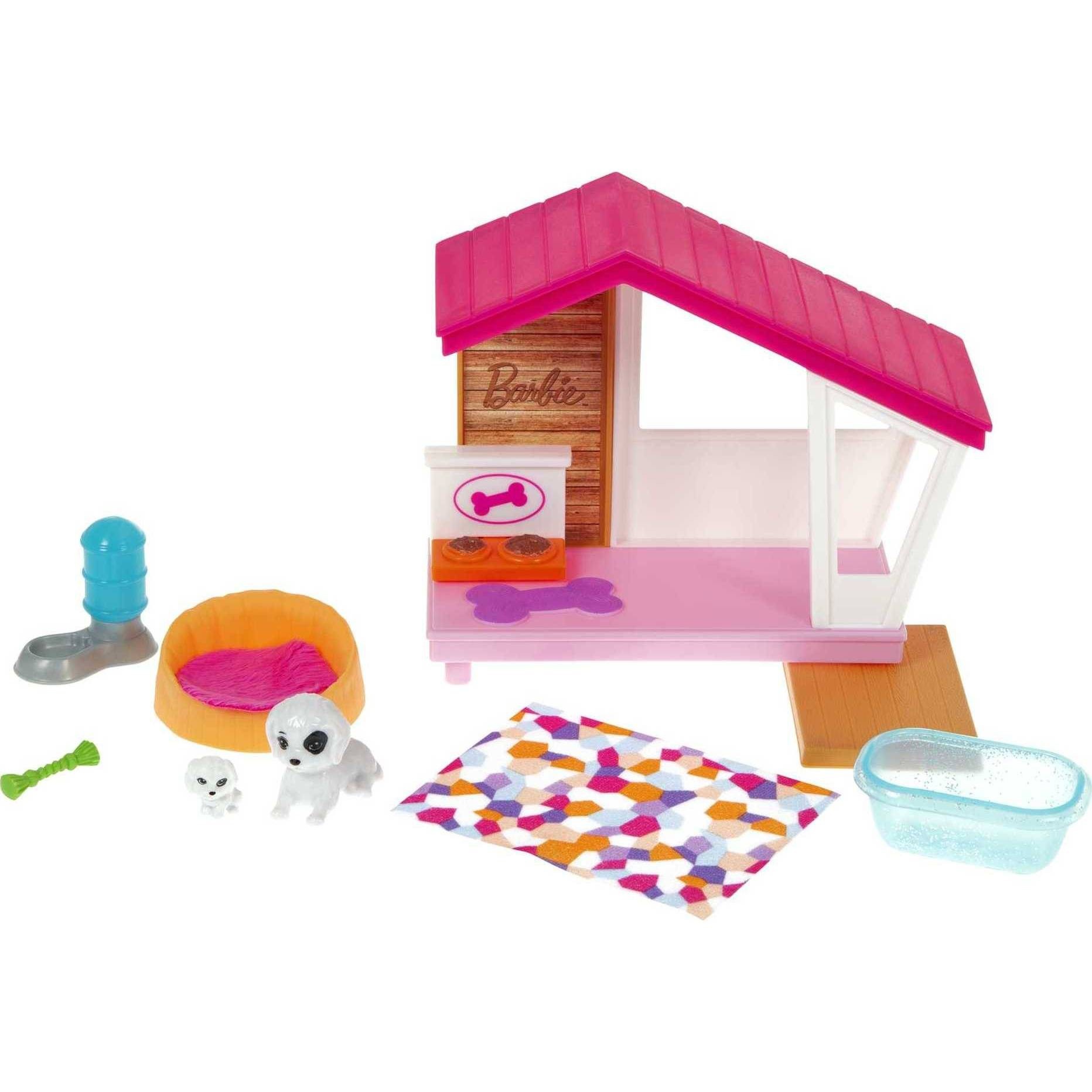 slide 1 of 6, Barbie Mini Doghouse Themed Accessory Set, 1 ct